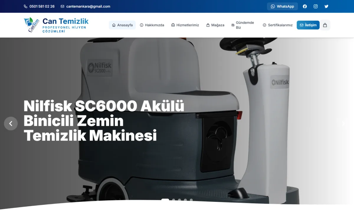 Can Temizlik Ankara web sitesi ekran görüntüsü