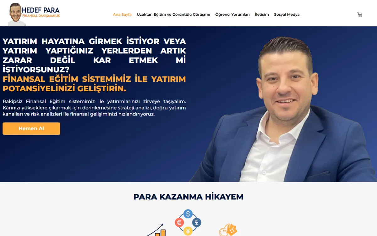 HedefPara web sitesi ekran görüntüsü